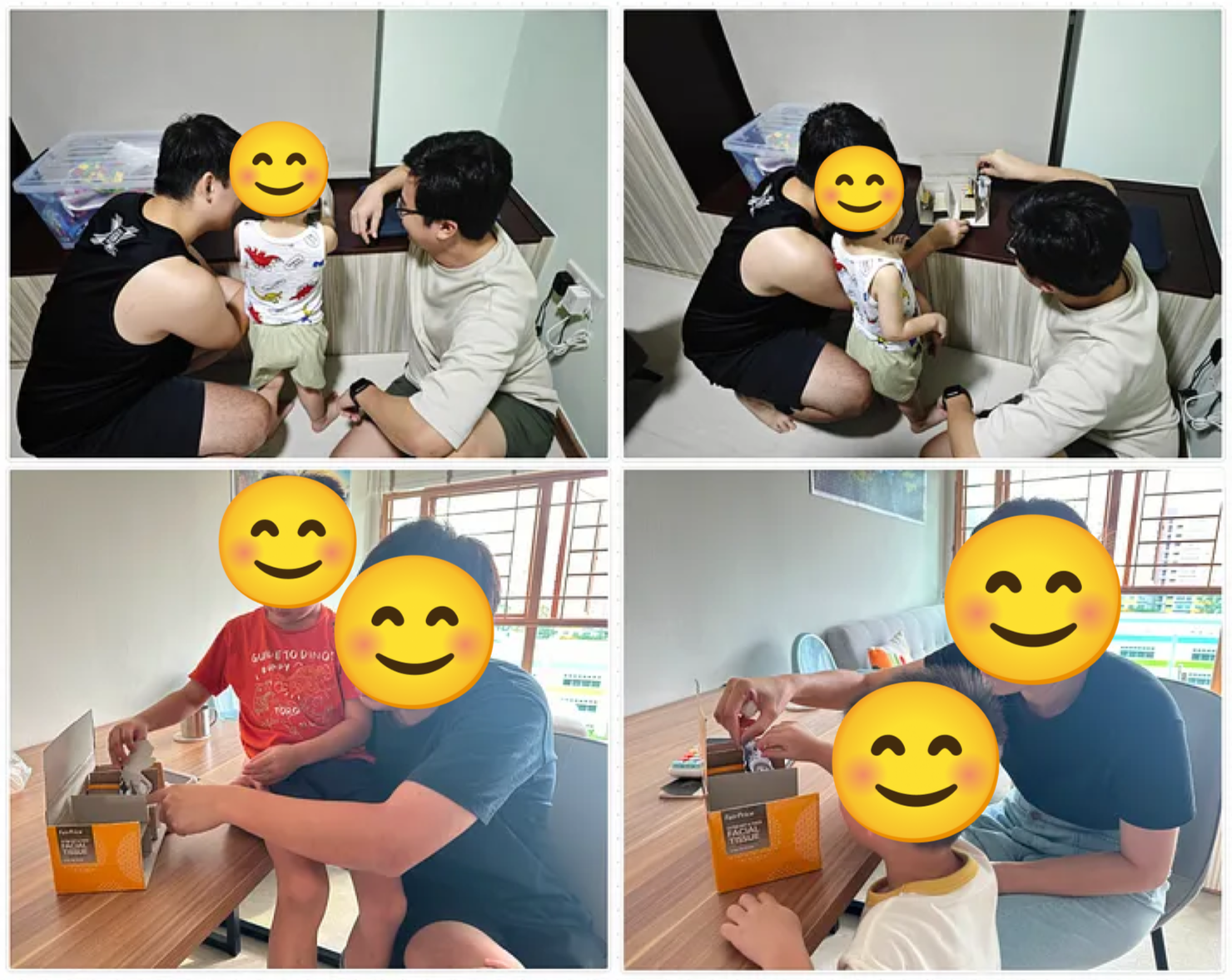 Testing session with a parent and child